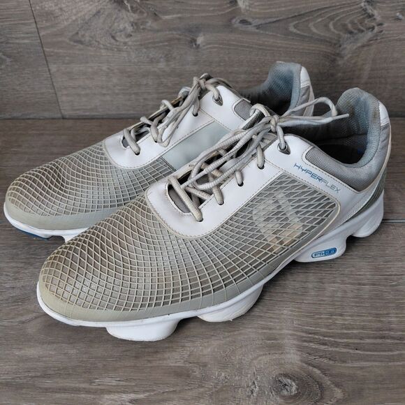 FootJoy FJ HyperFlex Golf Shoe Men 13 Gray Waterproof Lace Up Soft Spikes 51022 - Picture 4 of 9